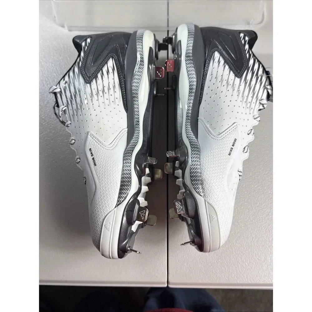 NEW Adidas PowerAlley 3 Baseball Cleats Men US 11.5 Litestrike Iron Skin BLK GRY